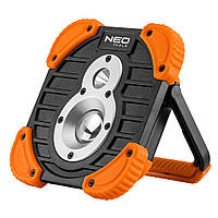 Прожектор акумуляторний Neo Tools, 2600мА год, 750+250лм, 10+3Вт, 3 функції освітлення, IP44 (99-040)
