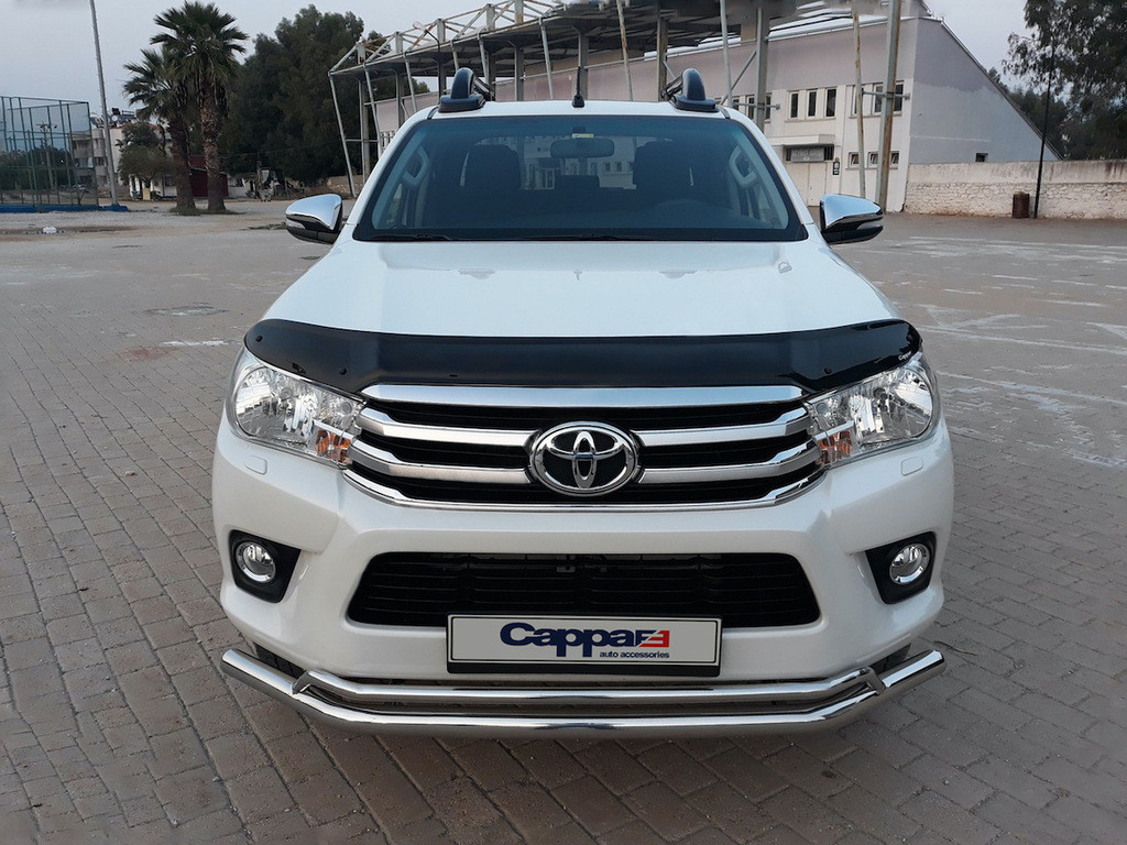 Дефлектор капота 2015-2020 (EuroCap) для Toyota Hilux - фото 6 - id-p2129167272