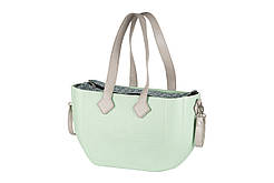 Сумка Nuvita MyMia ручки еко-шкіра, килимок, ремені для коляски, м'ятно-сірий (NV8801M/02F/03G)