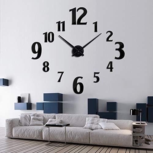 Великі дизайнерські настінні 3D-годинник 120 см ZH1725 для інтер'єру чорний і сірий! Корисний