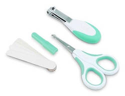 Nuvita Набір по догляду за дитиною  0м+ Зелений Безпечні ножиці з акс. NV1138COOLGREEN (NV1138COOLGREEN)