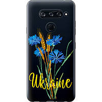 Чехол 2d пластиковый патриотический на телефон LG V40 ThinQ Ukraine v2 "5445t-1577-58250"