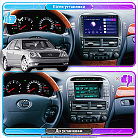 Al Штатна магнітола для Lexus LS III Рестайлінг ver 2 2003-2006 екран 9" 4/64Gb CarPlay 4G Wi-Fi GPS Prime Android