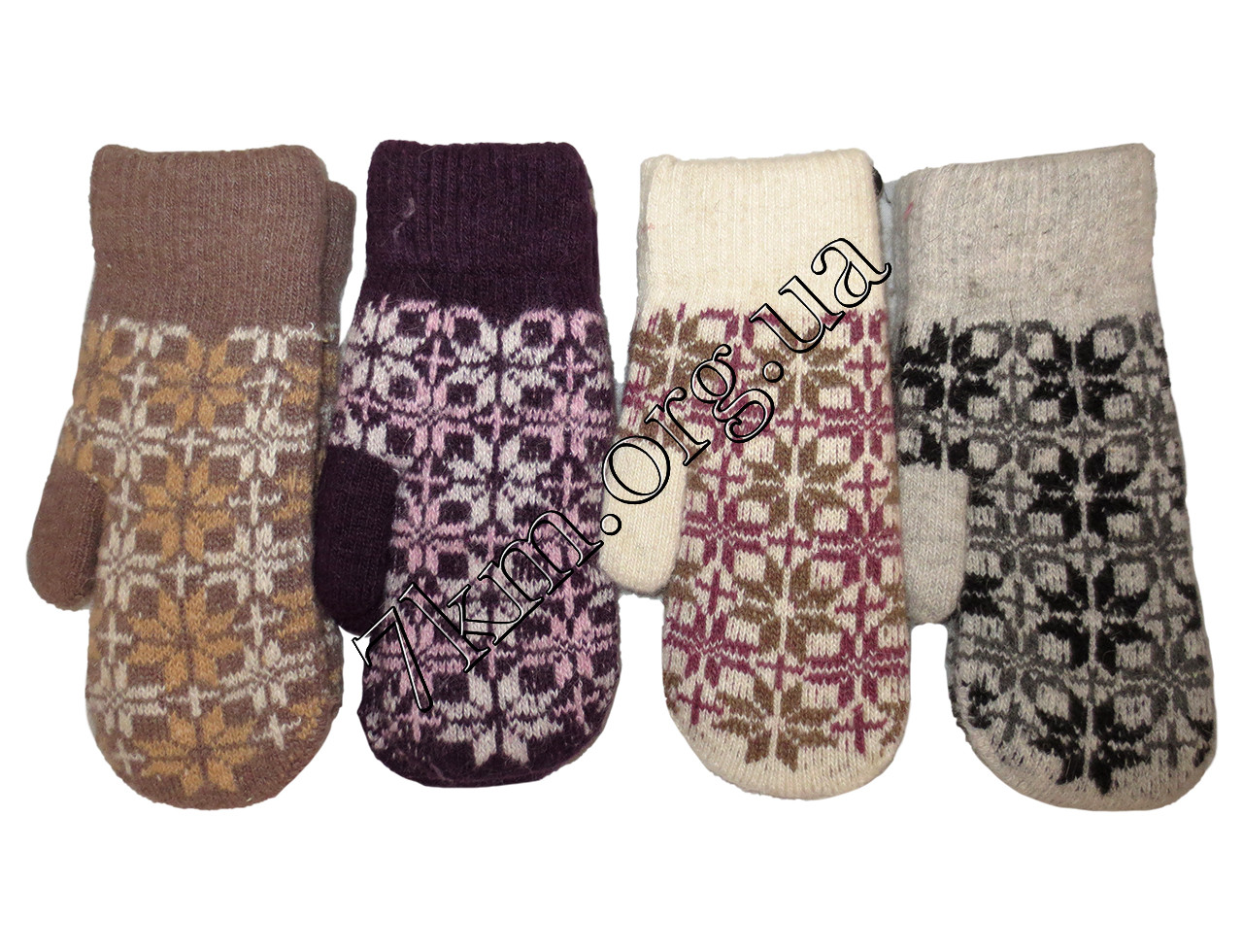 Рукавички жіночі "Орнамент-1" шерсть Оптом., фото 1