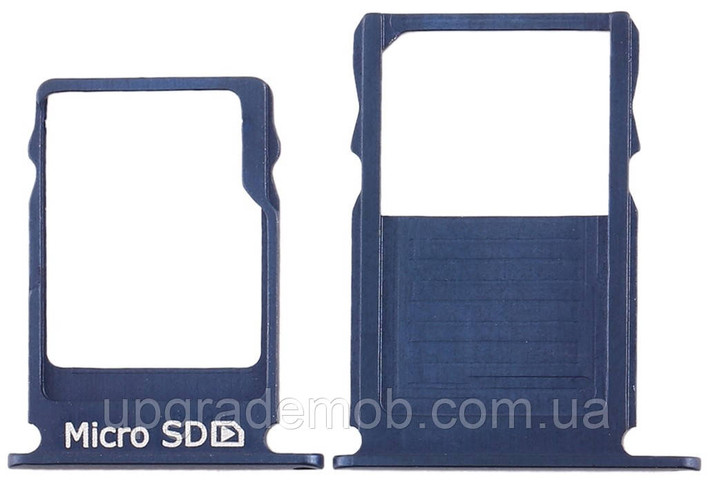 Тримач Sim-карти та карти пам'яті Nokia 3 синій Tempered Blue на 1 Sim-карту комплект 2, фото 1
