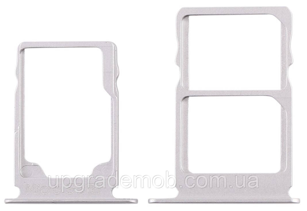 Тримач Sim-карти та карти пам'яті Nokia 3.1 Dual Sim сірий на дві Sim-карти комплект 2, фото 1