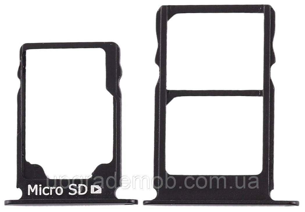 Тримач Sim-карти та карти пам'яті Nokia 3.1 Dual Sim чорний на дві Sim-карти комплект 2, фото 1