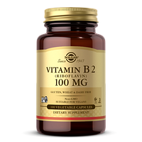 Витамин B2, рибофлавин, Solgar (Vitamin B2) 100 мг 100 растительных капсул