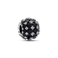 Серебряная бусина Pandora Черное блестящее паве 792630C04