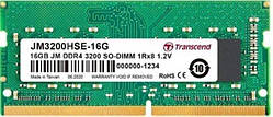 Transcend Пам'ять ноутбука DDR4 16GB 3200 (JM3200HSE-16G)
