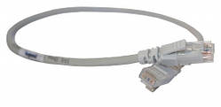 Патч-корд Legrand CAT 5e U-UTP, 0.5 м, AWG 24, PVC, сірий (051817)