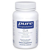 КЛК (конъюгированная линолевая кислота) Pure Encapsulations CLA (Conjugated Linoleic Acid) 1000 мг 60 капсул