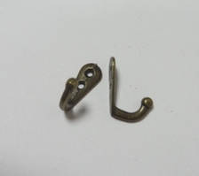 Гачок декоративний-17, бронза, 3,3х1,2см