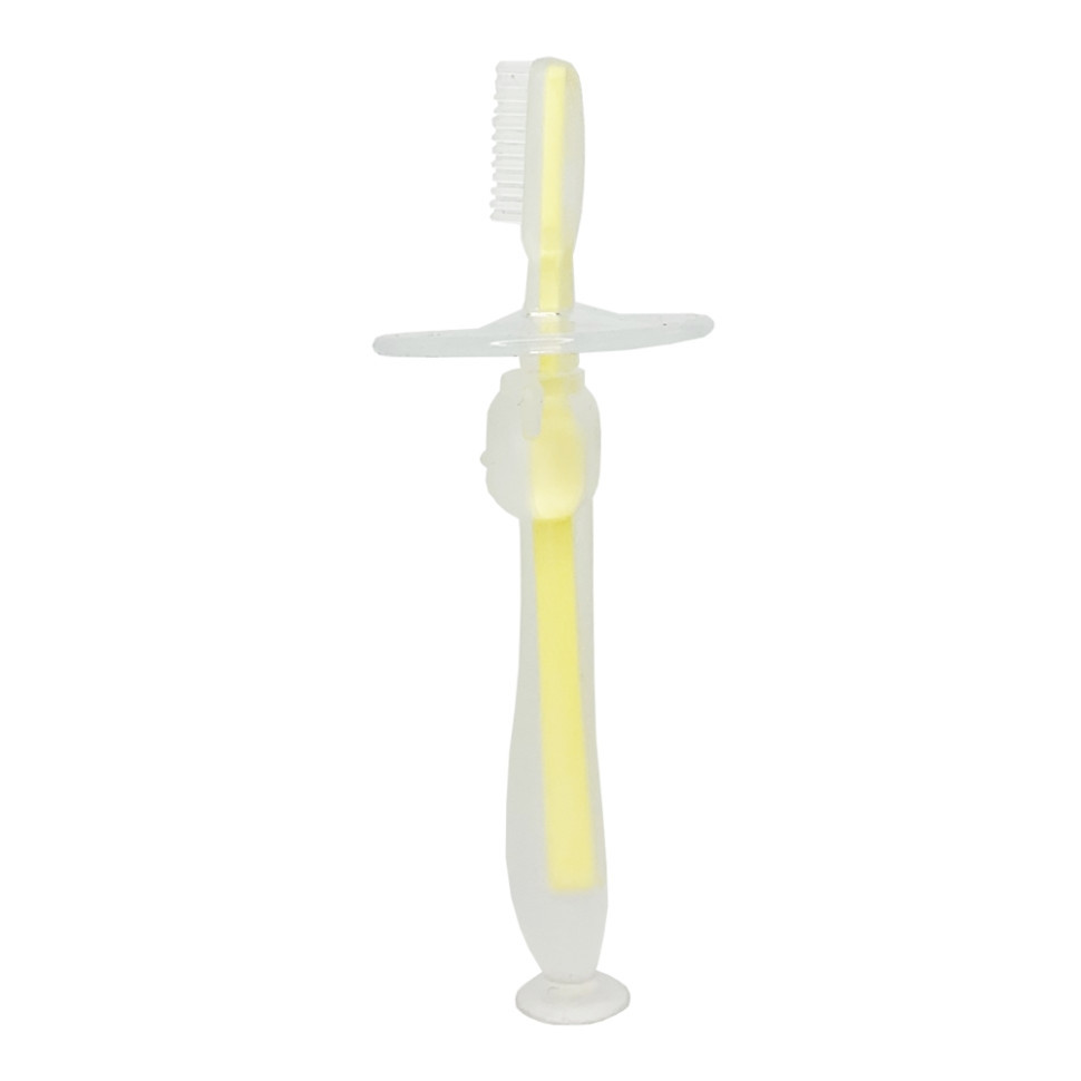 Силіконова зубна щітка Mumlove MGZ-0707(Yellow) з обмежувачем