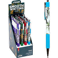 Автоматическая масляная ручка с рисунком Синяя VINSON LOOK 168 в упаковке 24 шт