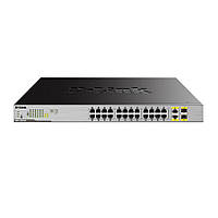 Комутатор D-Link DGS-1026MP 24x1GE c PoE/GE, 370W (DGS-1026MP)