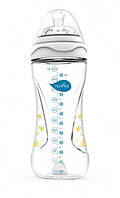 Пляшка для годування Nuvita Mimic 330мл, 4міс+, антиколікова, білий (NV6050White)