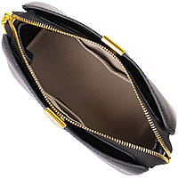 Женская красивая сумка на три отделения из натуральной кожи 22107 Vintage Черная хорошее качество