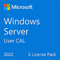 Microsoft Примірник ПЗ Windows Server 2022 CAL 5 User англ, ОЕМ без носія (R18-06466)