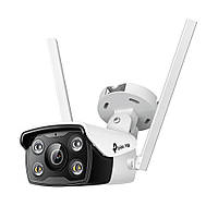 TP-Link IP-Камера VIGI-С340-W-4,PoE, 4Мп, 4 мм, Wi-Fi, H265+, IP66, Bullet, кольорове нічне бачення, зовнішня (VIGI-C340-W4)