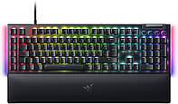 Razer Клавиатура механическая BlackWidow V4, 114key, Yellow Switch, USB-A, EN/RU, RGB, чёрный