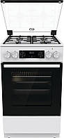 Плита Gorenje комбінована, 70л, 50x60см IconLed, емальовані реш, білий (GK5C61WH)