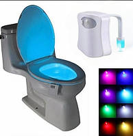 Автономная цветная LED подсветка Light Bowl Toilet Led для унитаза с датчиком движения и света 8 цветов,!