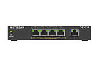 NETGEAR Комутатор GS305Pv2 4xGE PoE+ (63Вт), 1xGE, некерований (GS305P-200PES)