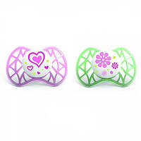 Пустушка Nuvita Air 6міс+, ортодонтична, 2шт, рожевий/зелений (NV7080Pink)