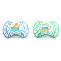 Пустушка Nuvita Air 6міс+, ортодонтична, 2шт, блакитний/зелений (NV7080Blue)