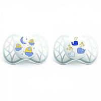 Пустушка Nuvita Air 0міс+, симетрична, 2шт, світиться в темряві (NV7063)