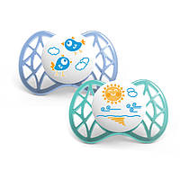 Пустушка Nuvita Air 0міс+, симетрична, 2шт, блакитний/зелений (NV7061Boy)