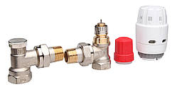 Danfoss Комплект термостатичний RAS-C2 + RA-N + RLV-S, 1/2", RA, кутовий (013G2219)