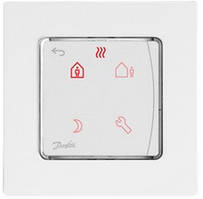 Терморегулятор Danfoss Icon Display, +5...35 °C, програмований, дротовий, накладний, 230В, білий (088U1025)