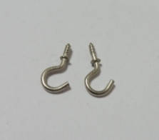 Гачок декоративний-5, колір срібло, 2х1см