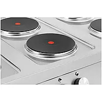 Електрична плита Gastro - 15600 Вт - 6 плит - з конвекційною піччю - підставка - Royal Catering