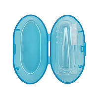 Силіконова зубна щітка для ясен MGZ-0706 (Blue) у футлярі kr