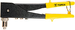 Заклепувальник Topex для заклепок алюминиевых 2.4, 3.2, 4.0, 4.8 мм, две позици (43E712)