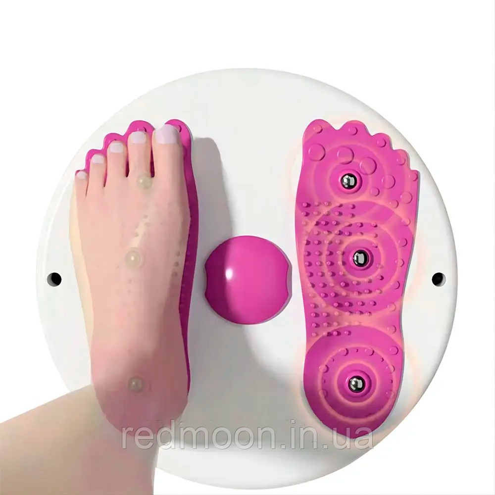 Вращающийся диск массажер для стоп, ног с эспандерами Disco Trimmer гимнастический диск здоровья до 90 кг,! - фото 2 - id-p2128958752