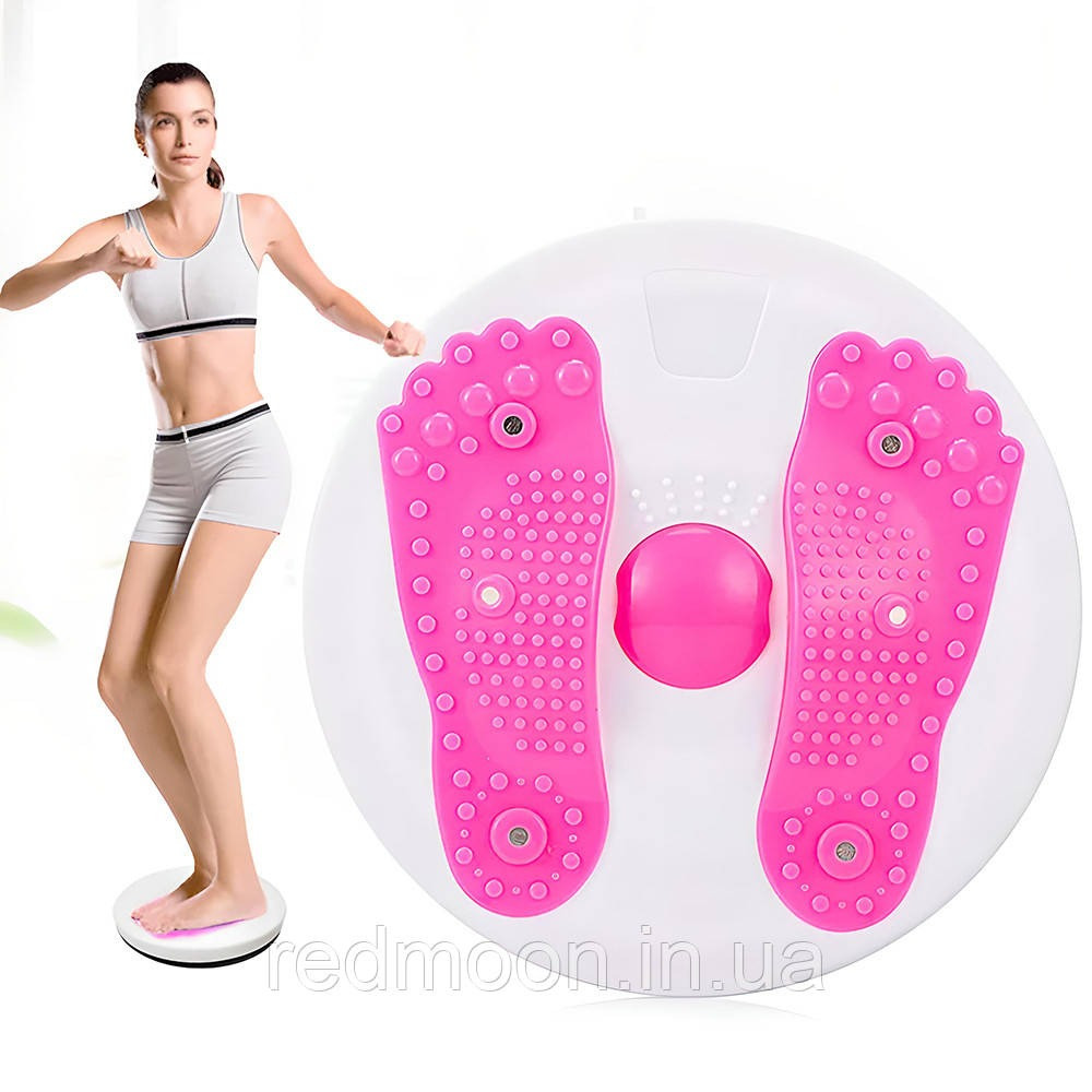 Вращающийся диск массажер для стоп, ног с эспандерами Disco Trimmer гимнастический диск здоровья до 90 кг,! - фото 4 - id-p2128958752
