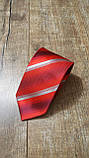 Червона краватка з мікрофібри в діагональну смужку, фото 2