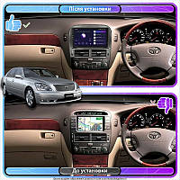 Al Штатная магнитола для Toyota Celsior III (F30) Рестайлинг ver 2 2003-2006 экран 9" 6/128Gb 4G Wi-Fi GPS