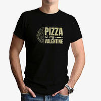 Футболка чоловіча JHK "Pizza in my Valentine" 5XL Чорний