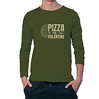 Лонгслів чоловічий JHK "Pizza in my Valentine" XXL Хакі