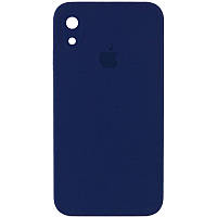 Чехол Silicone Case Square Full Camera Protective (AA) для Apple iPhone XR Темно-синий / Midnight blue