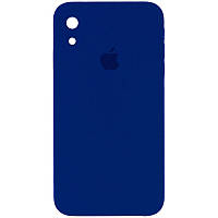 Чехол Silicone Case Square Full Camera Protective (AA) для Apple iPhone XR Синий / Deep navy