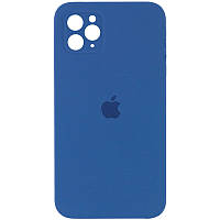 Чехол Silicone Case Square Full Camera Protective (AA) для Apple iPhone 11 Pro Max Синий / Navy Blue