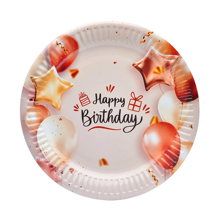 Тарілки Happy Birthday Кульки 10 од