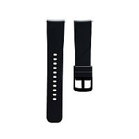 Ремінець для смарт-годинників Silicon Band силіконовий, універсальний, чорний (20мм)