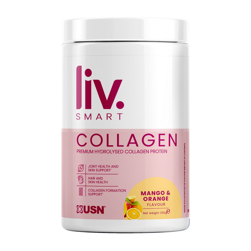 Колаген USN LivSmart Collagen 330 г mango orange, фото 1